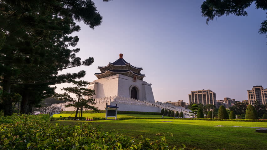 Time lapse clip from the Chiang Kai-shek Memorial Hall in Taipei