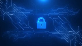 Cyber security and digital computer protection padlock symbol. Network, cyber technology and computer background. Ideal for cybersecurity and safety. Digital network protect from virus and malware 3D - Powered by Shutterstock - Get 15% off with code: PIKWIZARD15