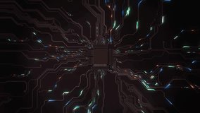 Integrated communication processor CPU 5G Circuit Board Background. CPU computer processor on circuit board data processing artificial intelligence. signals from chip propagate through the motherboard - Powered by Shutterstock - Get 15% off with code: PIKWIZARD15