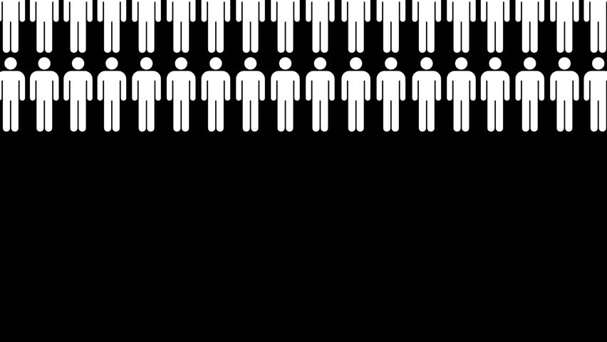 Arranged in grid human icons business people symbols, Unique business person background. population individuality, crowd figures, individuality, leadership social, teamwork, connection, society

