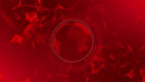 Red Digital Globe, Futuristic Technology sphere connected plexus. Geometric plexus background. moving lines dots triangles Science Hologram high-tech Earth Planet. light HUD world Virtual reality - Powered by Shutterstock - Get 15% off with code: PIKWIZARD15