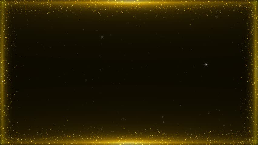 Luxury vip backdrop Digital golden frame title border Copy space for casino royal or grand trendy wedding luxury deluxe Geometric. award ceremony event glitter light sparkling particles intros titles.