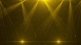 Award party stage golden glitter animation. stars lights particles. Luxury light streak. Particle, luxury awards ceremony background, Oscar 4K 3D spot flashing party stage new year, event, Christmas. - Powered by Shutterstock - Get 15% off with code: PIKWIZARD15