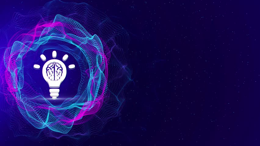 Bulb symbol icon animation. Energy idea success Innovation Technology idea. looking answer, brain storm, solution problem, Education business Icon ideas, innovation, inspiration, creative thinking