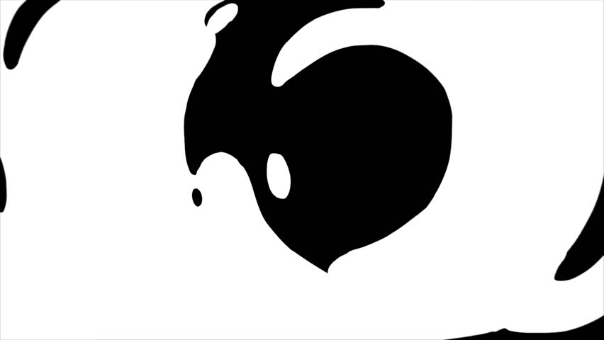 Set of Liquid Transitions in hand drawn cartoon doodle style on transparent background. Motion Graphics Pack with Alpha channel. Transition Black