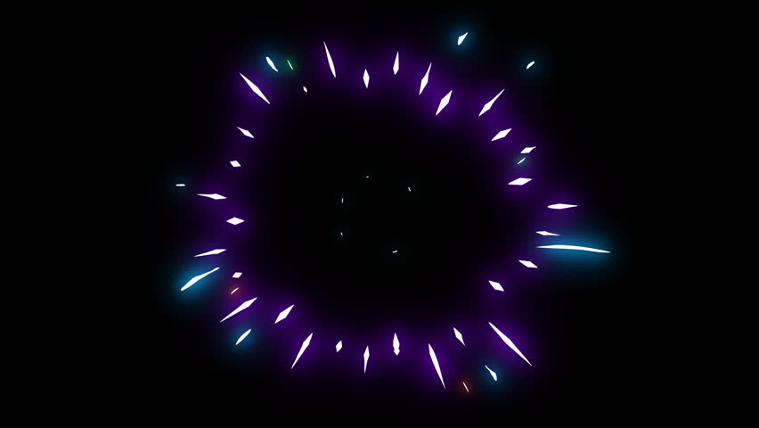 Action Combined Elements animation featuring streaky energy explosions of various colors