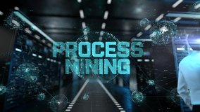 Process Mining. IT Administrator Activating Modern Data Center Server with Hologram. - Powered by Shutterstock - Get 15% off with code: PIKWIZARD15
