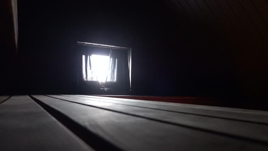 Vilnius, Lithuania A man sits in a warm sauna. 