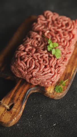 minced meat fresh beef meat tasty eating cooking meal food snack on the table copy space food background rustic top view 