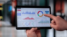 Business Data Analytics Technology On Tablet. Analyst Using Dashboard - Powered by Shutterstock - Get 15% off with code: PIKWIZARD15