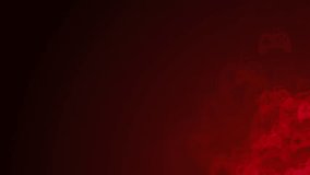 Red game controller shapes are moving from the bottom right of a gradient grid abstract background, horizontal composition. Gaming motion graphic. Loop animation footage for graphic design. - Powered by Shutterstock - Get 15% off with code: PIKWIZARD15