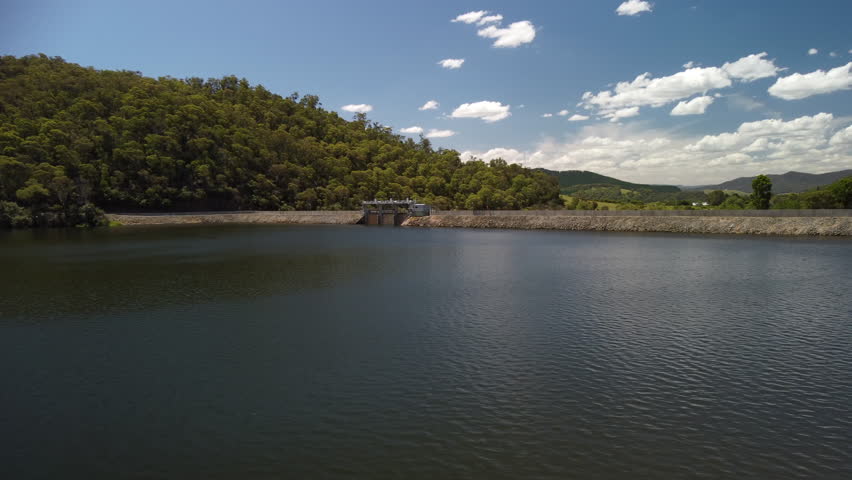 Lake Buffalo in the Alpine Region of Victoria, Australia. Aerial footage of the lake and surrounds. 