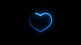 glowing neon valentines love heart symbol animation. - Powered by Shutterstock - Get 15% off with code: PIKWIZARD15