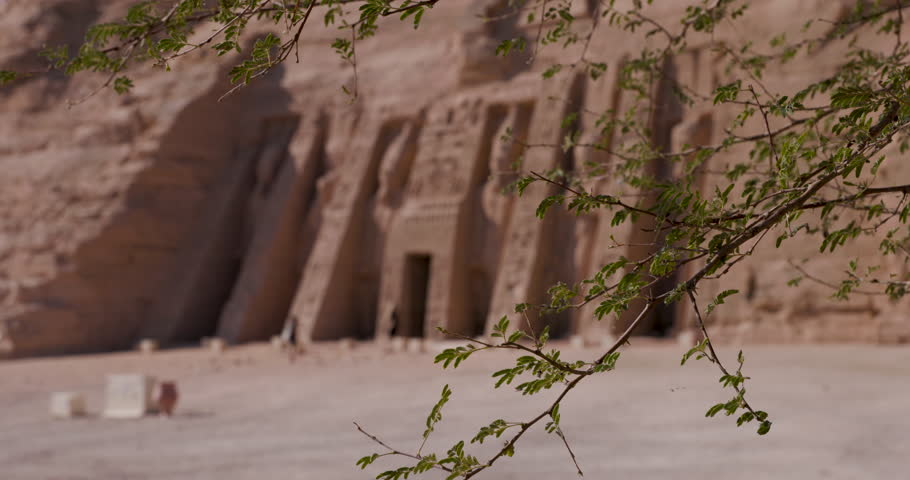 Early morning at Hathor-Temple Nefertari in Abu Simbel, Egypt