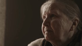 Senior woman sitting indoor with soft window light - Powered by Shutterstock - Get 15% off with code: PIKWIZARD15