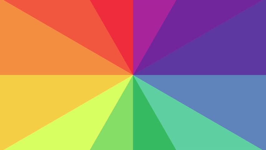 Rotating colour wheels. Circular colour palette. Concept: Loop, art, colours.