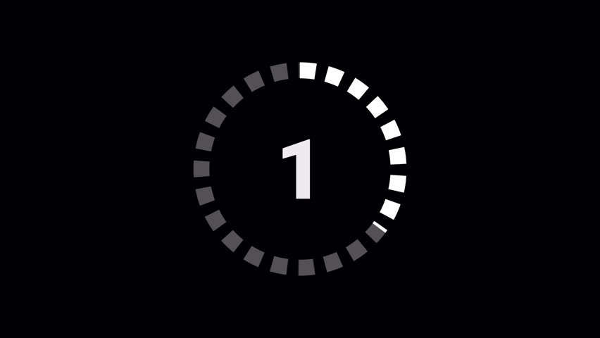  3 seconds countdown timer from 3 to 0 with transparent background , circle countdown timer with alpha channel in 4k.
