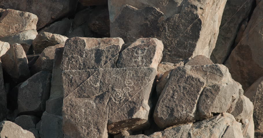 Petroglyph Hohokam Native American Indian Carving Writing Cultural Art on Rock