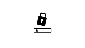 Lock icon animation with pin. Motion graphics video motion animated. isolated white background.  - Powered by Shutterstock - Get 15% off with code: PIKWIZARD15