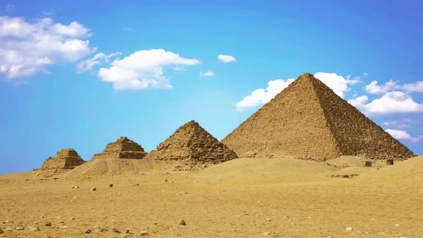 pyramid cairo monument sky city site stone ancient travel landscape at HD 4k backgrounds