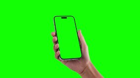 Businessman Holding Smartphone With Green Screen Close up - Powered by Shutterstock - Get 15% off with code: PIKWIZARD15
