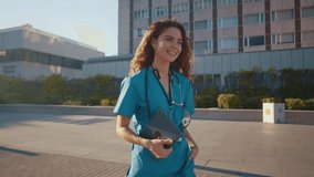 Cinematic Representation of the daily life of a nurse going to work at the hospital - Powered by Shutterstock - Get 15% off with code: PIKWIZARD15