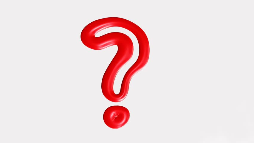 Red Question Mark Symbol Animation Against white Background For Ask, Problem Solution Concept 