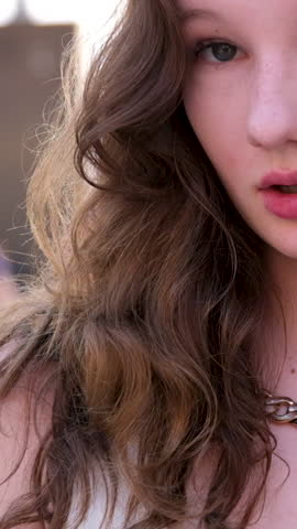 beautiful face of a young girl