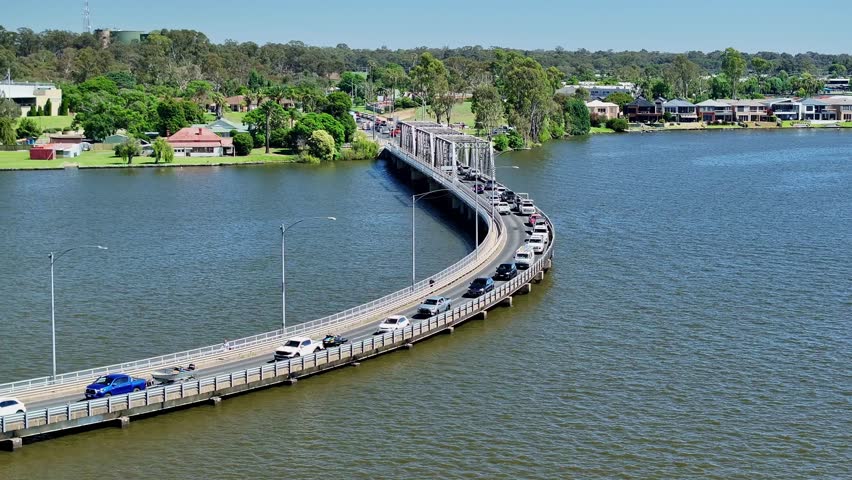 Yarrawonga Bridge linking two towns over picturesque Lake Mulwala