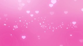 Animated valentine background with heart bokeh particles and sparkling stars - Powered by Shutterstock - Get 15% off with code: PIKWIZARD15