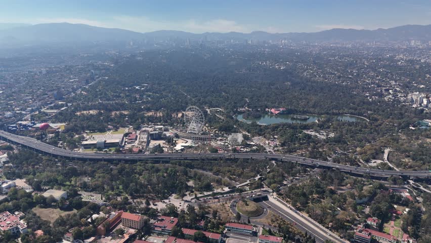 Aerial view highlighting the tranquility of the second section of Chapultepec Park, CDMX