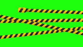 Warning tape and police line animation. Black and yellow line striped animation. Warning danger tape. Seamless animation - Powered by Shutterstock - Get 15% off with code: PIKWIZARD15