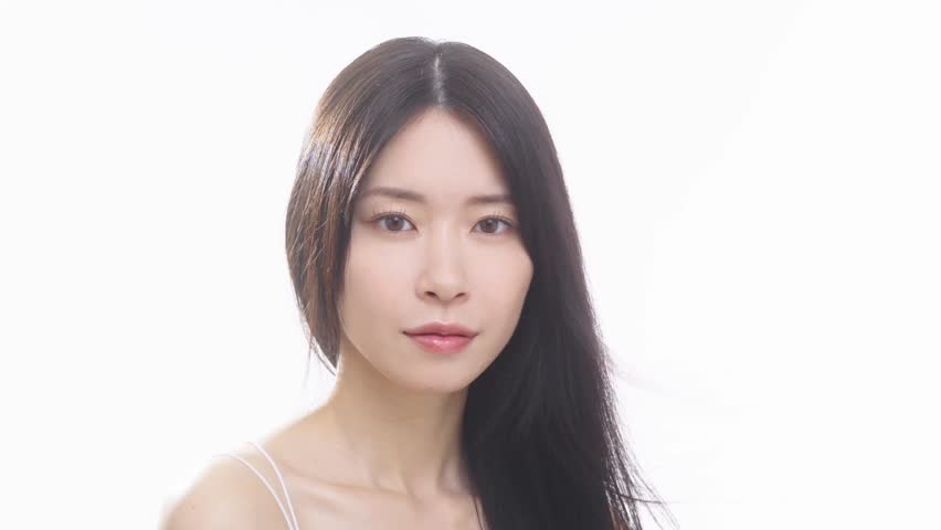 A beauty image of a young and beautiful woman with long hair.