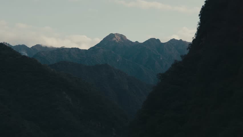 Surrounding Mountains Of Machu Picchu In The Eastern Cordillera Of Southern Peru. Aerial Shot