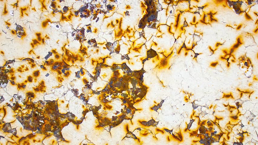 Old rusty metal. Metal surface in corrosion,animation.