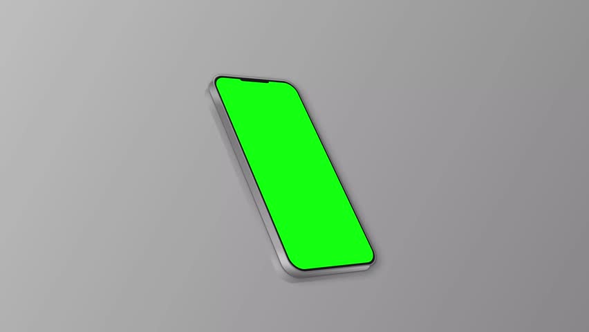 animated 3D smartphone mockup with blank screen