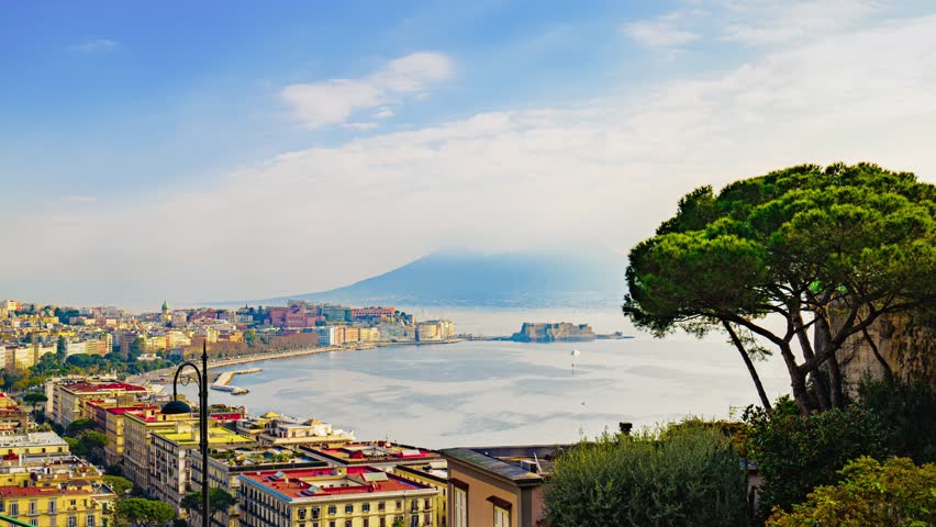 Naples, Italy. Panoramic view from Sant