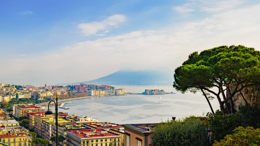 Naples, Italy. Panoramic view from Sant