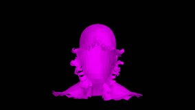 Polygonal 3D animation of a human head with abstract mesh structure. Futuristic geometric motion showing digital transformation, modern design, and low poly modeling in high-tech visual style. - Powered by Shutterstock - Get 15% off with code: PIKWIZARD15