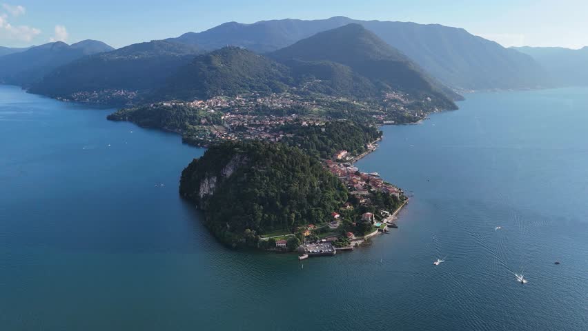 Aerial view of Lake Como, Italy