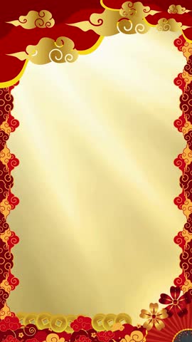 Lunar (Chinese) New Year - A Lady Plays Flute, Dragon Frame with Rotating Flowers, Lanterns, and Flying Phoenix. Chinese Translation: "Happy New Year and Best Wishes for Prosperity" • sstkLunarNewYear