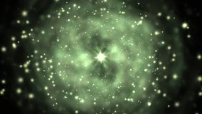 Bright Starry Explosion in a Green Cosmic Nebula. A depiction of a brilliantly glowing star in the center of a green nebula, surrounded by vivid sparkling stars. Perfect for use in themes of space - Powered by Shutterstock - Get 15% off with code: PIKWIZARD15