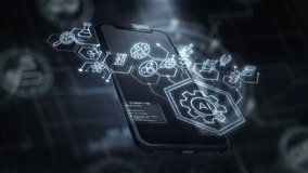 Infographic journey on a smartphone's digital landscape - Powered by Shutterstock - Get 15% off with code: PIKWIZARD15