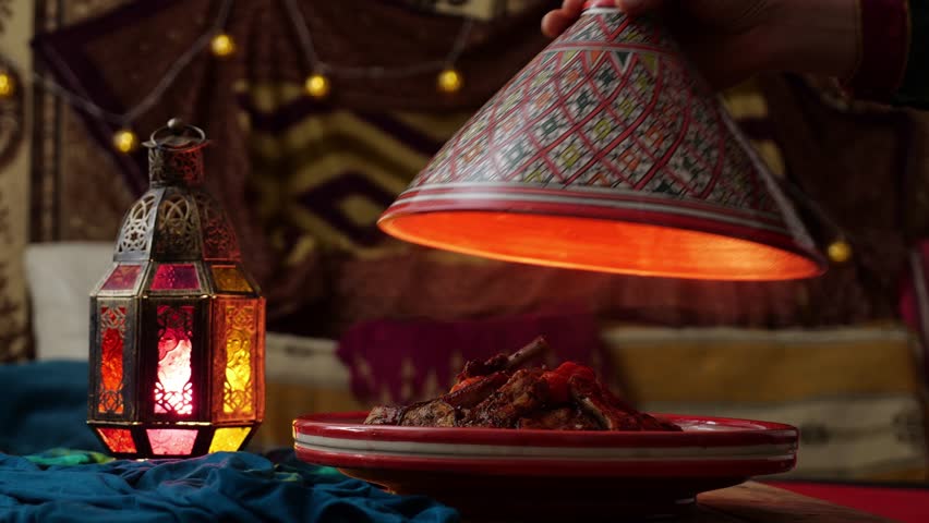 Lamb tagine. Eid al-Adha food, Greater Eid. Spiritual fasting, Ramadan prayer