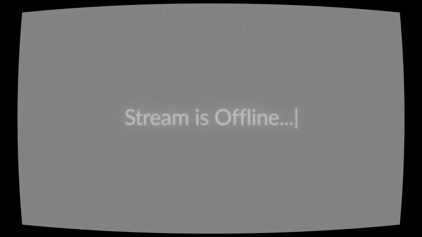 Stream is offline typewriter, Noise TV Old Retro Film Frame Overlay