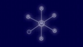 Neon line networking icon animation. digital interface connection and communication concept. networking, social media connection concept. - Powered by Shutterstock - Get 15% off with code: PIKWIZARD15