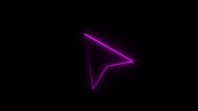 Neon Cursor icon. neon glowing Mouse click cursor symbol. - Powered by Shutterstock - Get 15% off with code: PIKWIZARD15