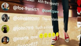 Beautiful Female Internet Influencer Dancing on Video on a Social Media Platform, Receiving a Lot of Likes and Reactions from Fans and Followers. Online Community Supporting Content Creator - Powered by Shutterstock - Get 15% off with code: PIKWIZARD15