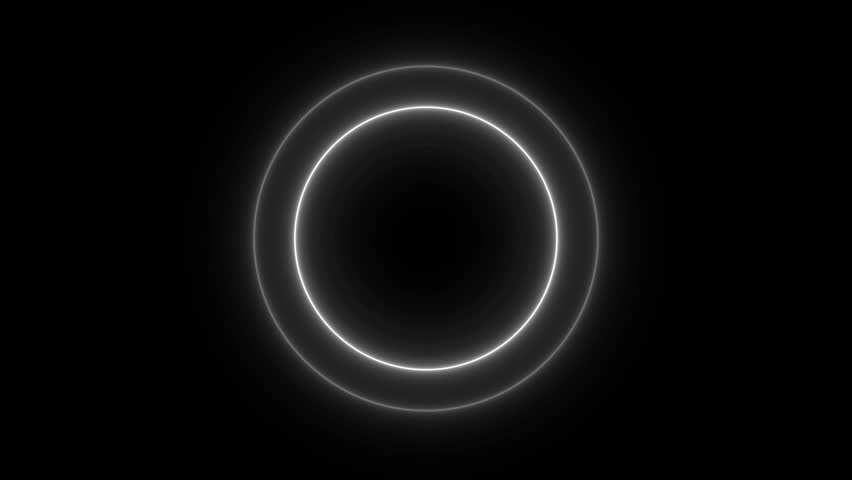 Neon Radar Signal Animation. Glowing Neon Wave Radar Background..