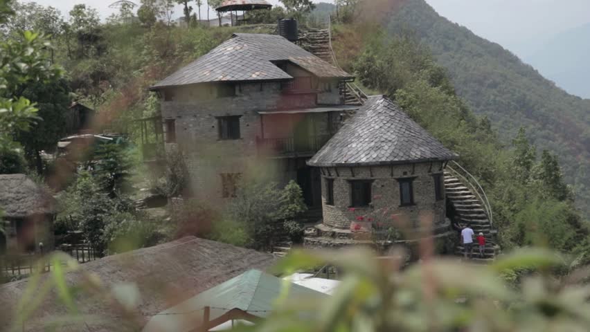 
Stone structure on a lush mountainside with panoramic views. A peaceful blend of nature and architecture, ideal for travel, relaxation, and wellness content. Full HD, 30fps.